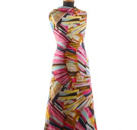 Viskozová letní látka digitální tisk abstraktní motiv