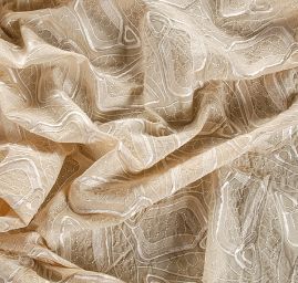 Bavlněná krajka madeira geometrický motiv béžová