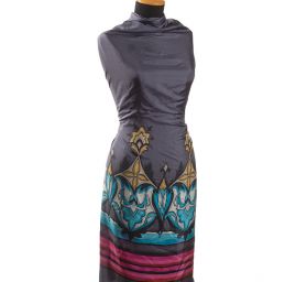 Hedvábná jemná látka digitální tisk