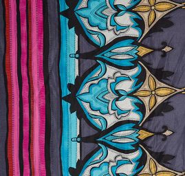 Hedvábná jemná látka digitální tisk