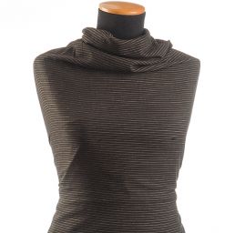 Bavlněný žakár proužky hnědý