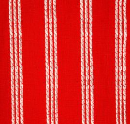 Bavlněný žakár proužky červenosmetanový