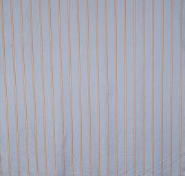 Lněná látka proužky modrá/hnědá