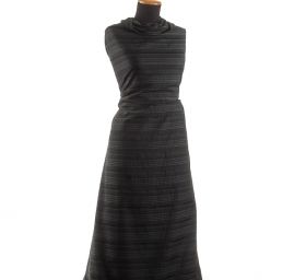 Bavlněná žakárová látka etamín černá