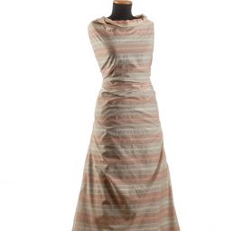 Bavlněný žakárový etamín pudrová/smetanová