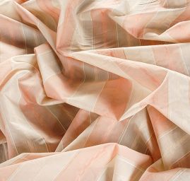 Bavlněný žakárový etamín pudrová/smetanová