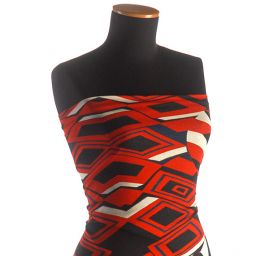 Úplet viskozvoý květinový a geomterický vzor