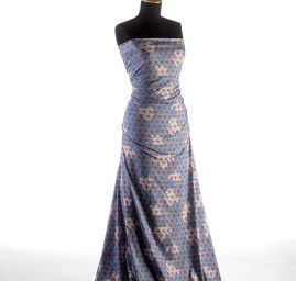 Úplet viskozový geometrický vzor modrá/růžová