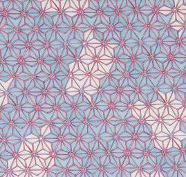 Úplet viskozový geometrický vzor modrá/růžová