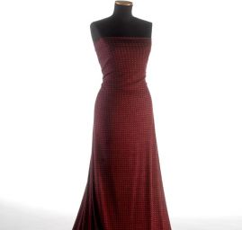 Úplet viskozový čtverečky červené