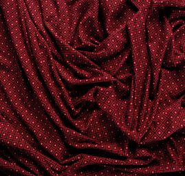 Úplet viskozový čtverečky červené