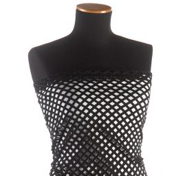 Úplet prořezávaný geomtrický vzor černý  