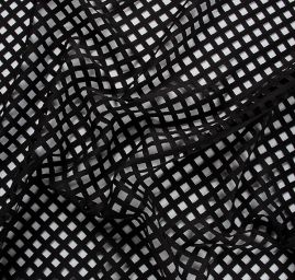 Úplet prořezávaný geomtrický vzor černý  