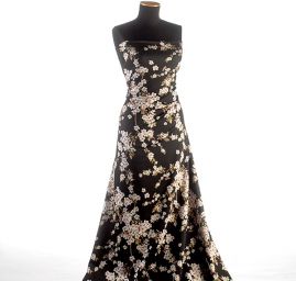 Úplet polyester květy  třešní