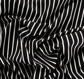 Úplet polyester bílé proužky