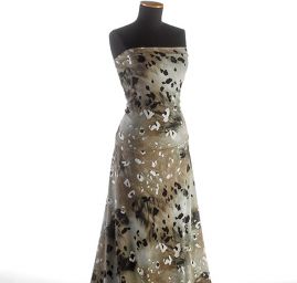 Úplet zvířecí vzor khaki zlenošedý