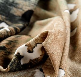 Úplet zvířecí vzor khaki zlenošedý