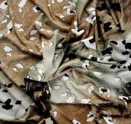 Úplet zvířecí vzor khaki zlenošedý