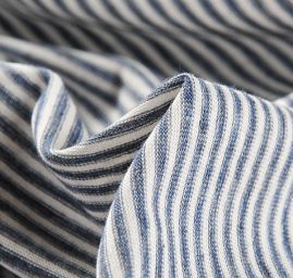 Úplet bavlněný úzké proužky modré