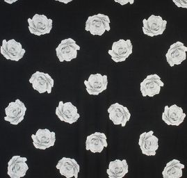 Úplet viskozový jemný růže na černém