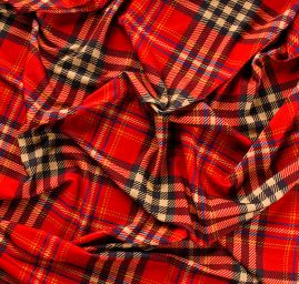 Úplet polyester skotský vzor