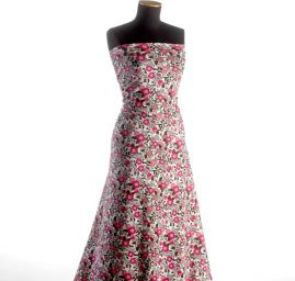 Úplet viskozový růžové květy