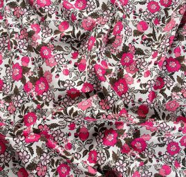 Úplet viskozový růžové květy