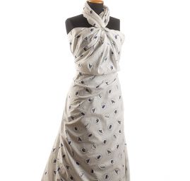 Bavlněná látka námořnický klobouček slonová kost