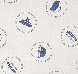 Bavlněná látka námořnický klobouček slonová kost