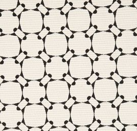 Kostýmová látka piké černá/slonová kost