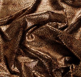Imitace kůže s flitry a tiskem zvířecí motiv
