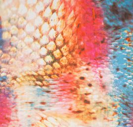 Jemný satén digitální tisk zvířecí motiv červená