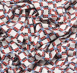 Bavlněná látka tisk geometrický motiv bílá II. jak.