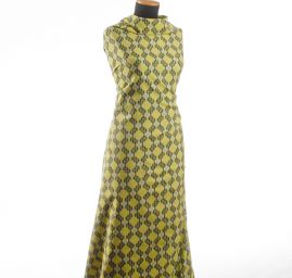 Bavlněná látka tisk geometrický motiv zelená