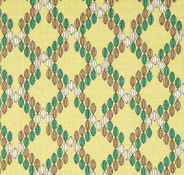 Bavlněná látka tisk geometrický motiv zelená