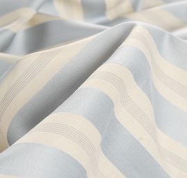 Bavlna žakár pruhy modrá/smetanová