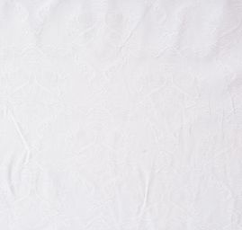 Brokát žakár pružný květinový ornament lomená bílá