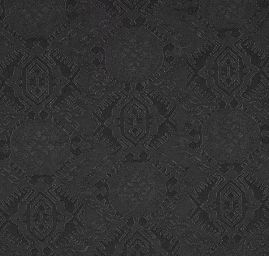 Brokát žakár pružný geometrický ornament černý