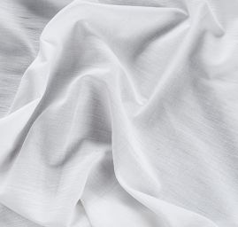 Bavlněný etamín kreš lomená bílá