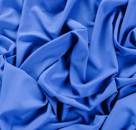 Žoržet šatový oboustranně pružný středně modrý