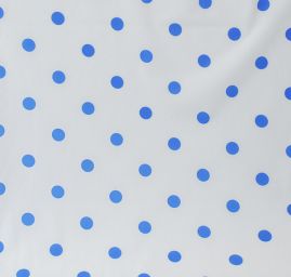Úplet jemný modrý puntík bílý podklad