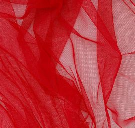 Tyl pružný jemný tmavší červené barvy