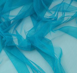 Tyl pružný jemný petrolejové barvy
