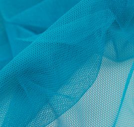 Tyl pružný jemný petrolejové barvy