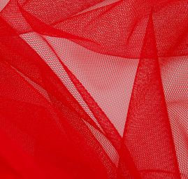 Tyl pružný jemný jasně červené barvy