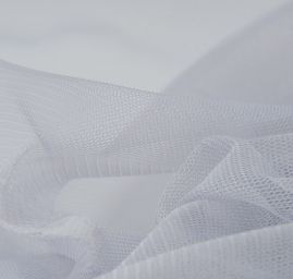 Tyl pružný jemný v šedomodré barvě