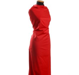 Pružná bavlněná látka jasně červená