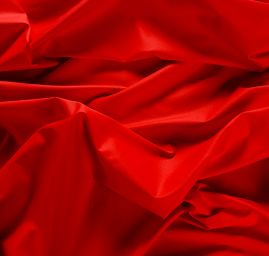 Pružná bavlněná látka jasně červená