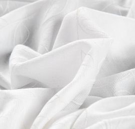 Úplet plastický tisk květy smatanový