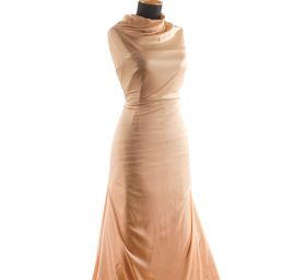 Cupro šatová látka tělové barvy